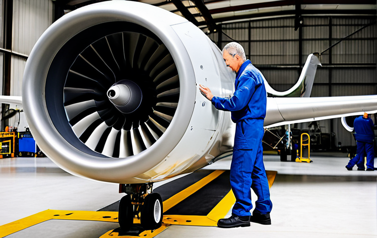 **

"A meticulous aircraft mechanic, fully clothed in professional work attire, inspecting a jet engine with precision tools in a bright, clean hangar. Safe for work. Appropriate content. Family-friendly. Perfect anatomy. Correct proportions. Natural pose. High-resolution photograph showcasing attention to detail and technical skill. Modern equipment visible. Checklist in hand. Modest. Professional."

**